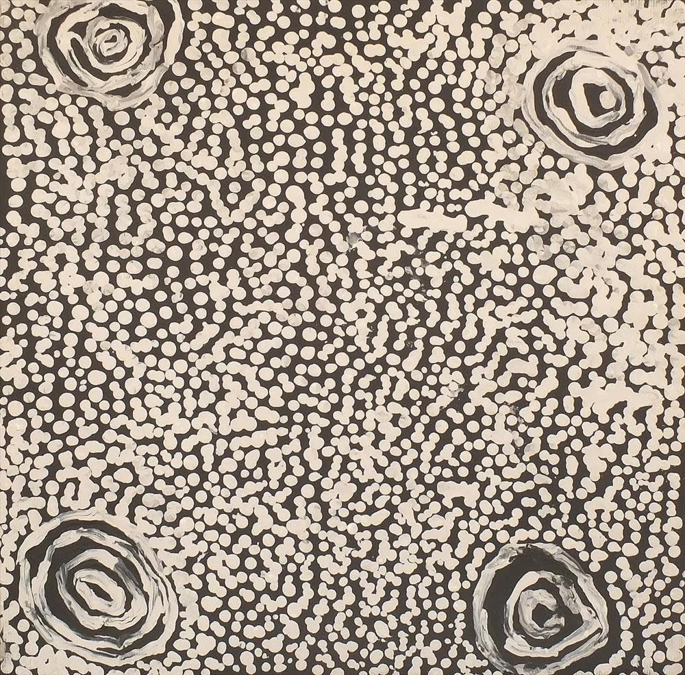 Mickey Jampijinpa Singleton, Ngapa Jukurrpa (Water Dreaming)- Puyurru, 2014