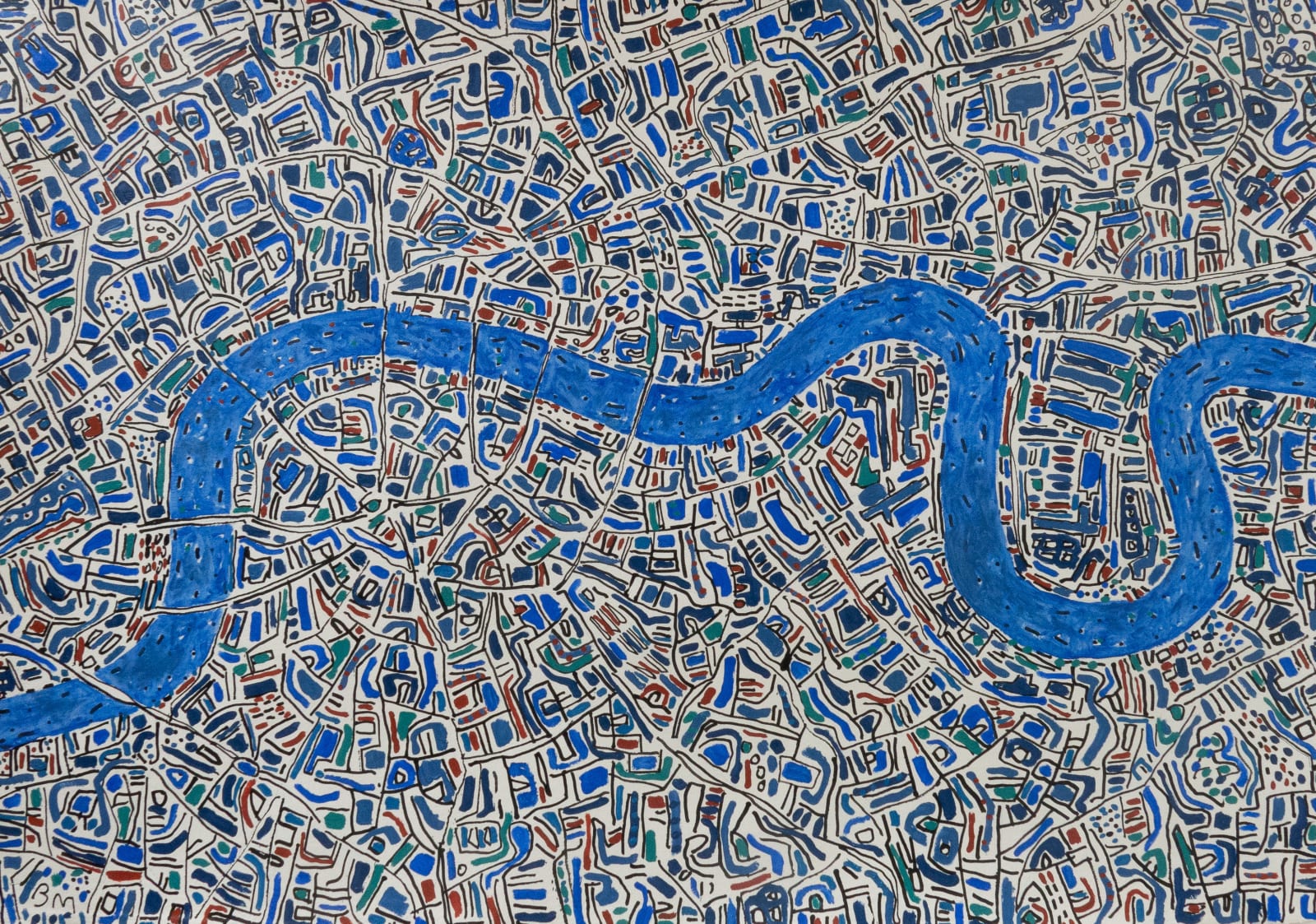 Barbara Macfarlane, London, Lapis, Cobalt Blue, Burnt Red, 2024