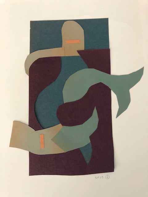 collage of a mermaid by Jerry Jeanmard represented by Rebecca Hossack gallery