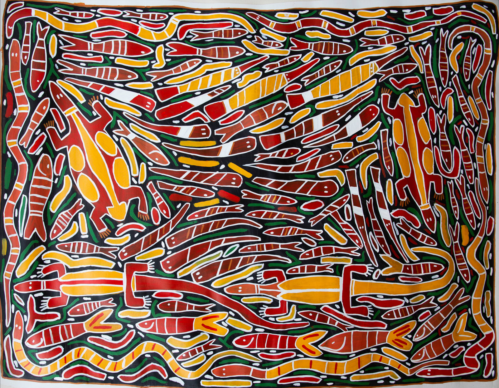 Amy Johnson, River Life in Red and Yellow, 1993