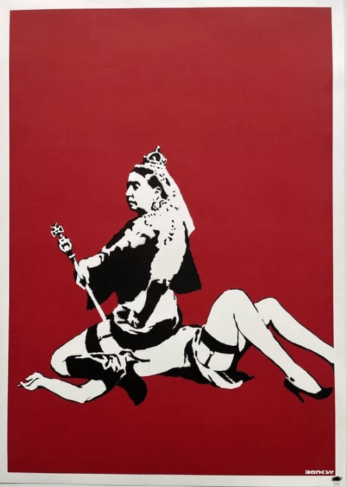 Banksy, Queen Vic (unsigned), 2003