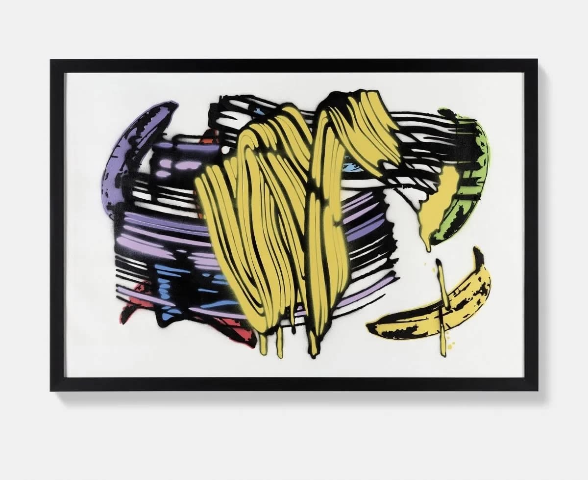 Symble, ABSTRACT BANANAS (YELLOW X PURPLE X BLUE) , 2021
