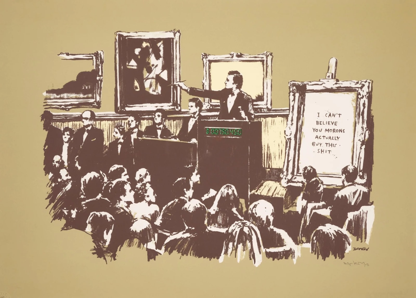 Banksy, Sepia Morons , 2007