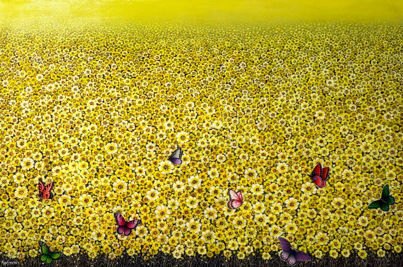 Agus, Yellow Flower Field, 2025