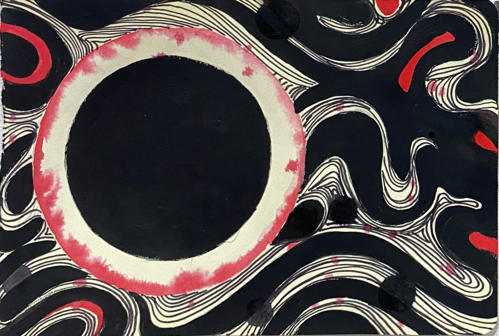 Adulphina Imuede, Red and black (ii), 2023