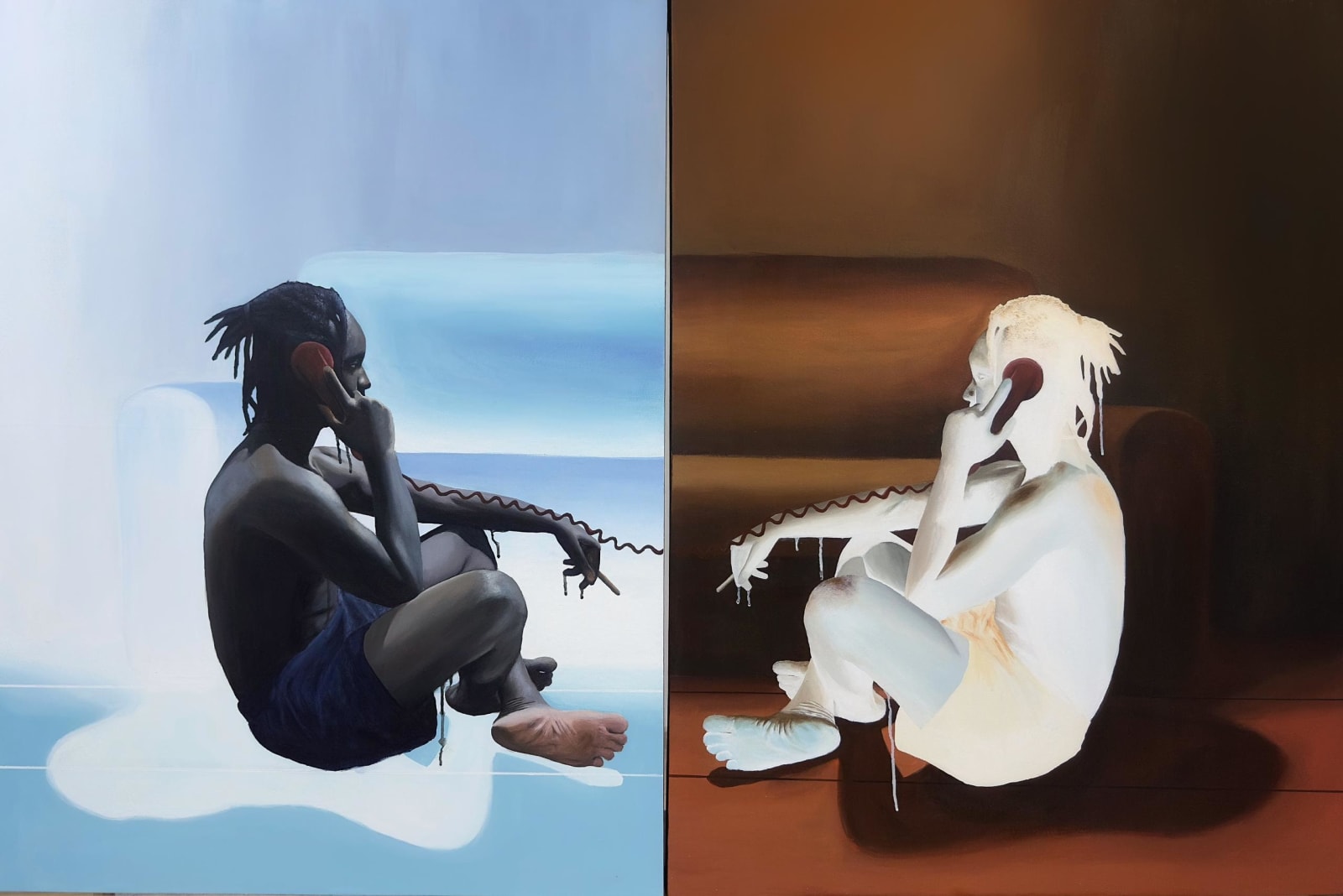 David Otaru, Hello Self (diptych), 2025
