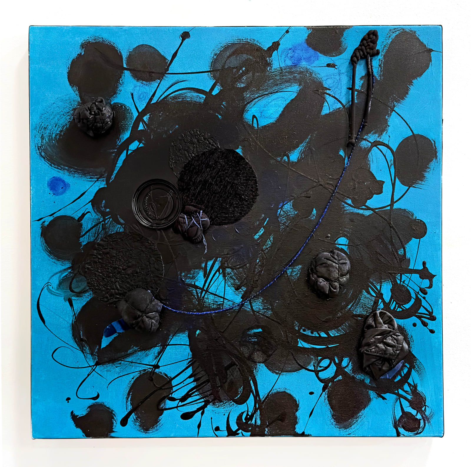 Shinique Smith, Black and Blue Meditation, 2025