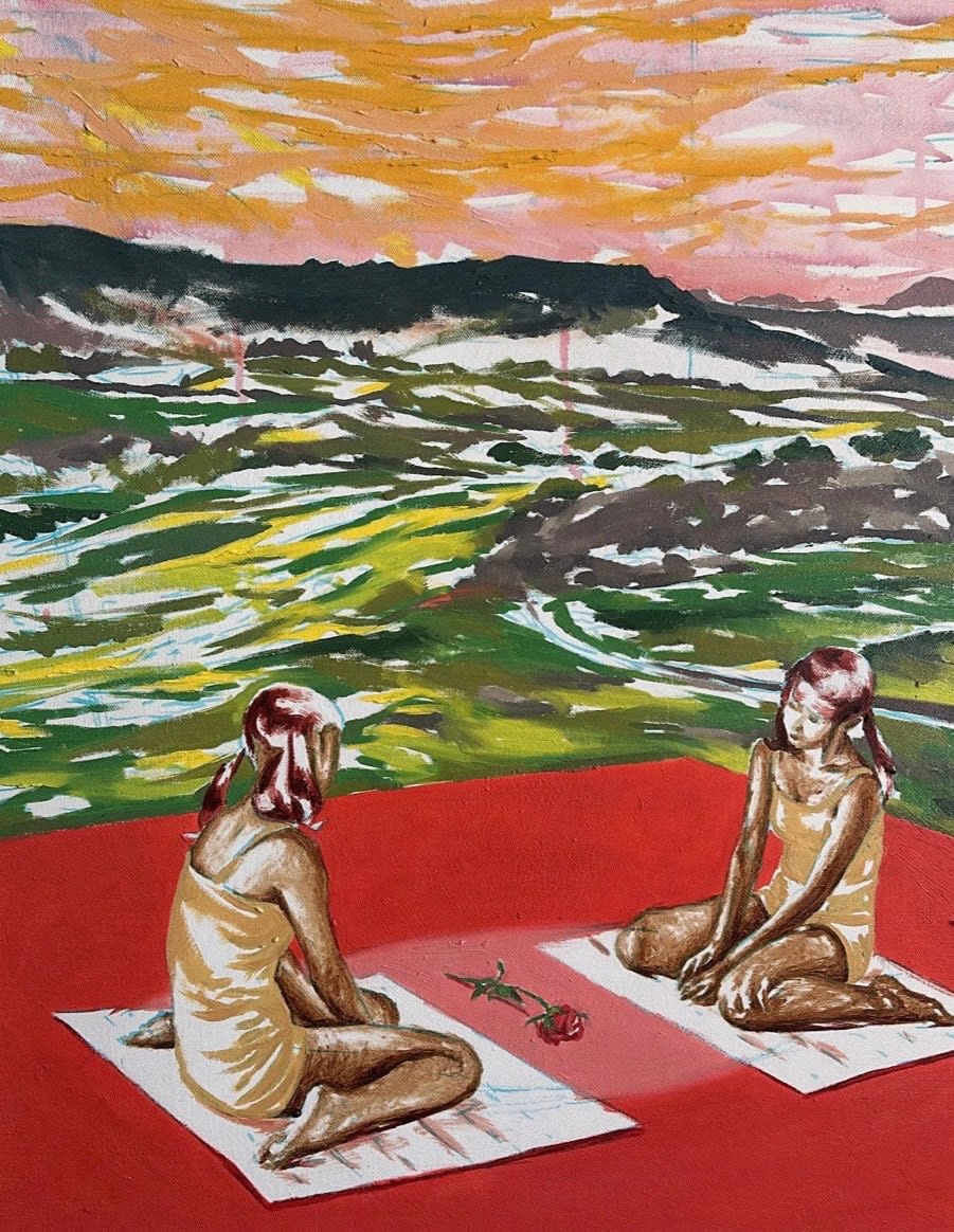 Gideon Okoro, Red Garden, 2024