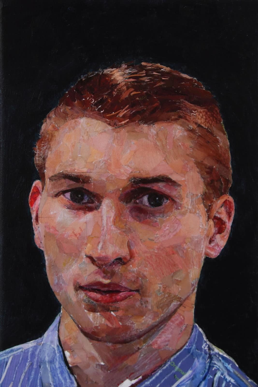 Kate Newington, Owen on a Black Background