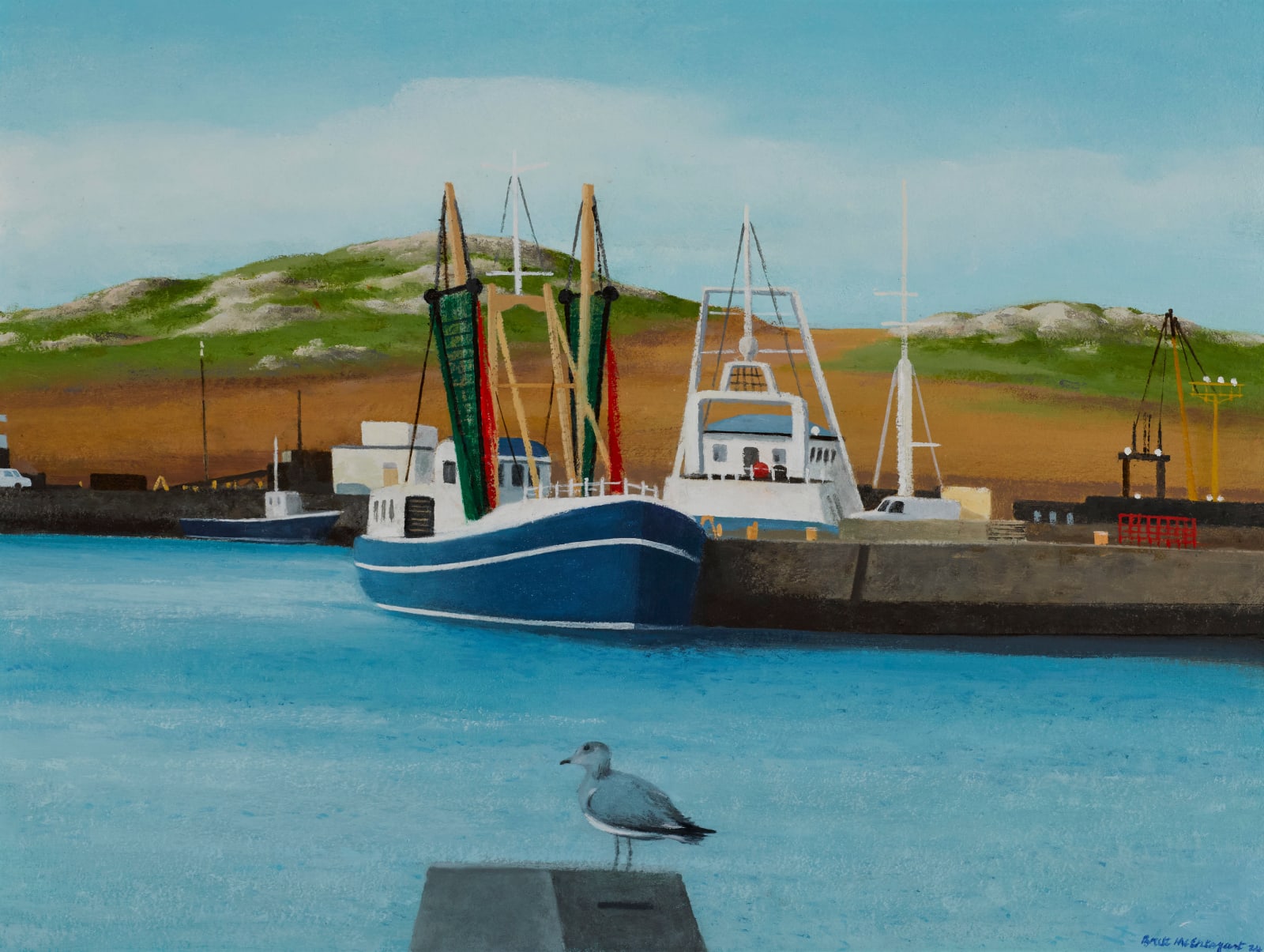 Brett McEntagart RHA, Howth Harbour, The Seagull Awaits