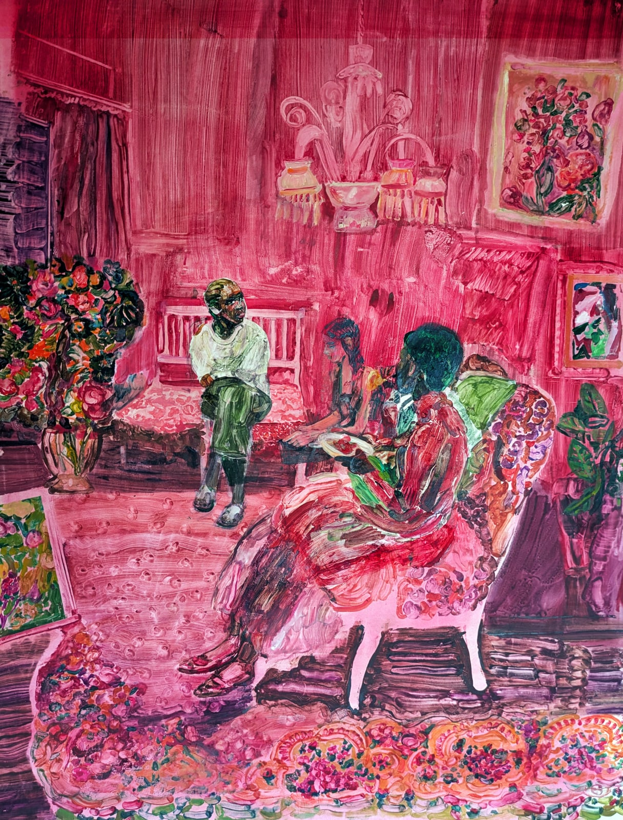 Martha Zmpounou, Afternoon tea (In the quiet of afternoon tea), 2025