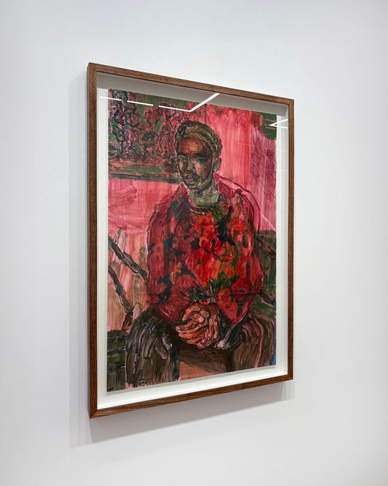 Martha Zmpounou, Man in Floral Jumper, 2025