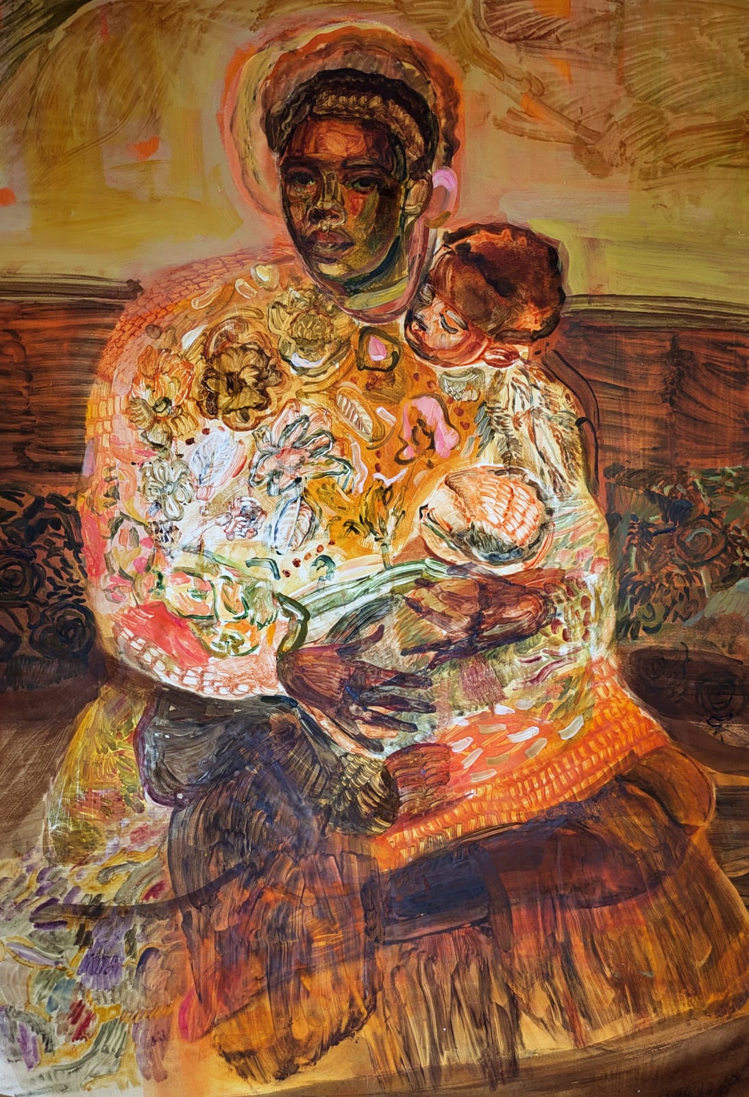 Martha Zmpounou, Mother and Children, 2024