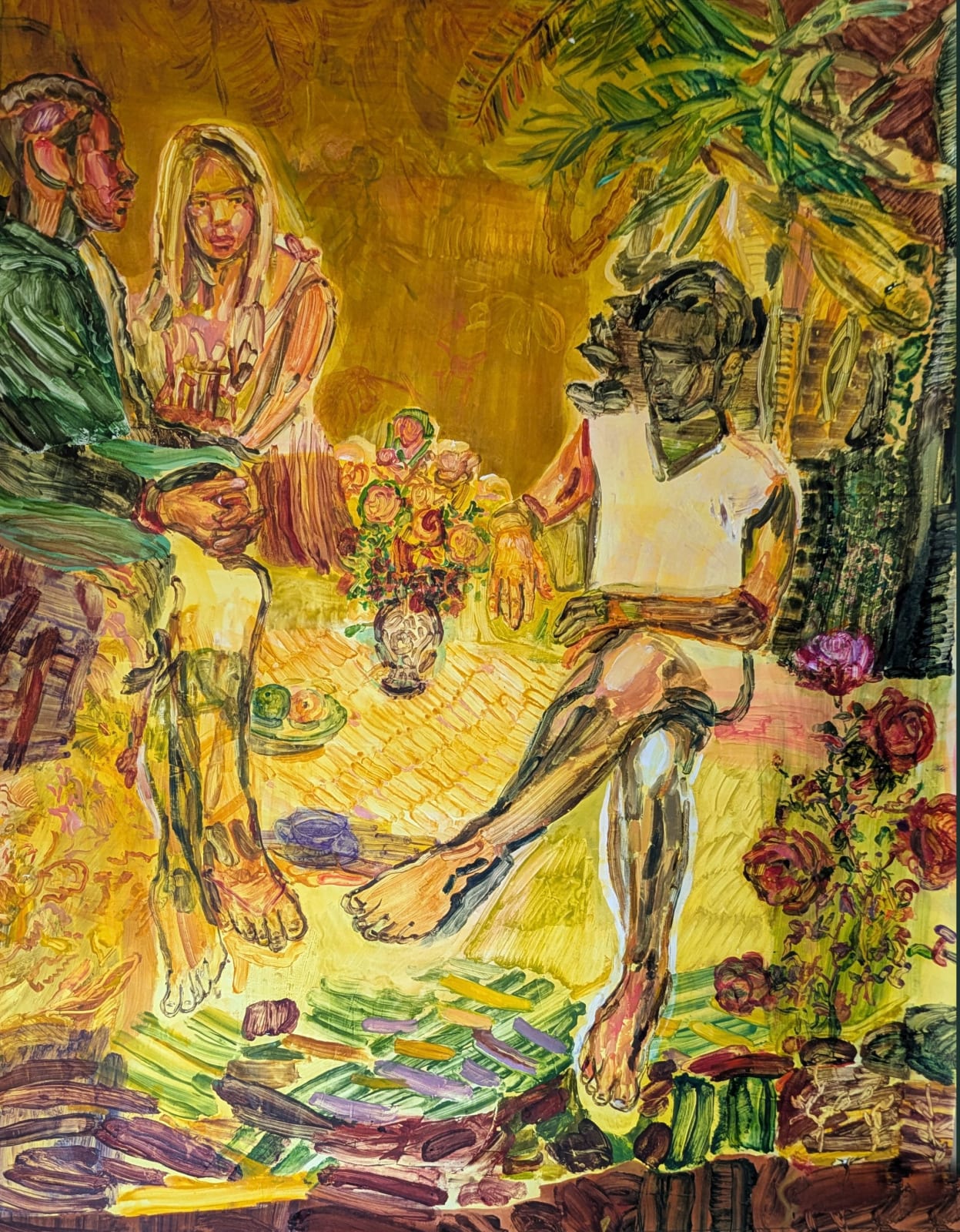 Martha Zmpounou, Afternoon in the Garden, 2025