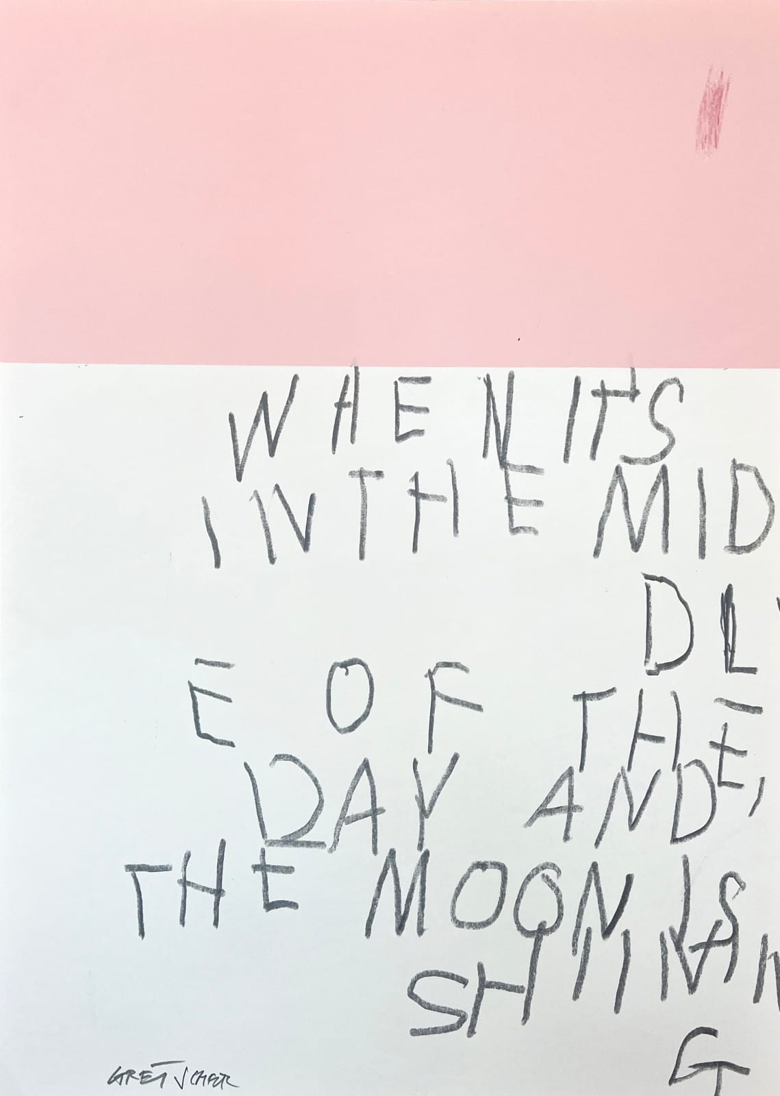 Danny Gretscher, When It Is The Middle Of The Day (Pink), 2023