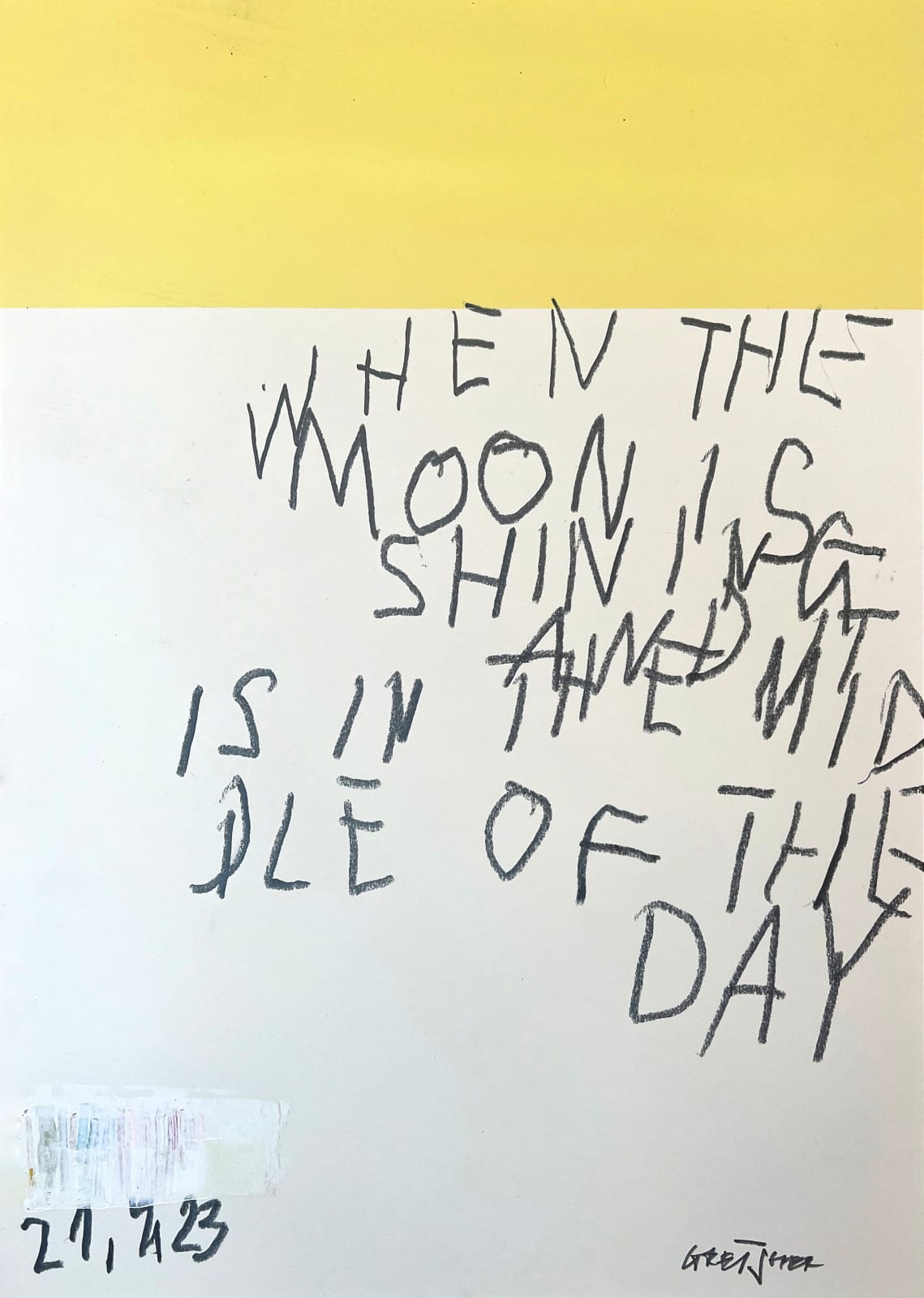 Danny Gretscher, When The Moon Is Shining (Yellow), 2023