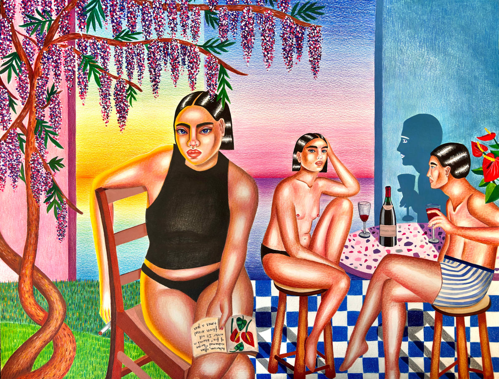 Sophie-Yen Bretez, To tend one’s garden is to resist, Against the void, against the cold, Beneath the wisteria’s vibrant mist, New blooms are found, and stories unfold., 2024