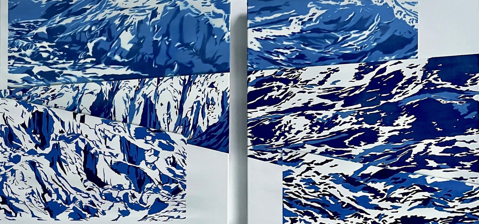 Jovita Majewski, Ice & Water (diptych - 100 x 100 cm each) , 2024