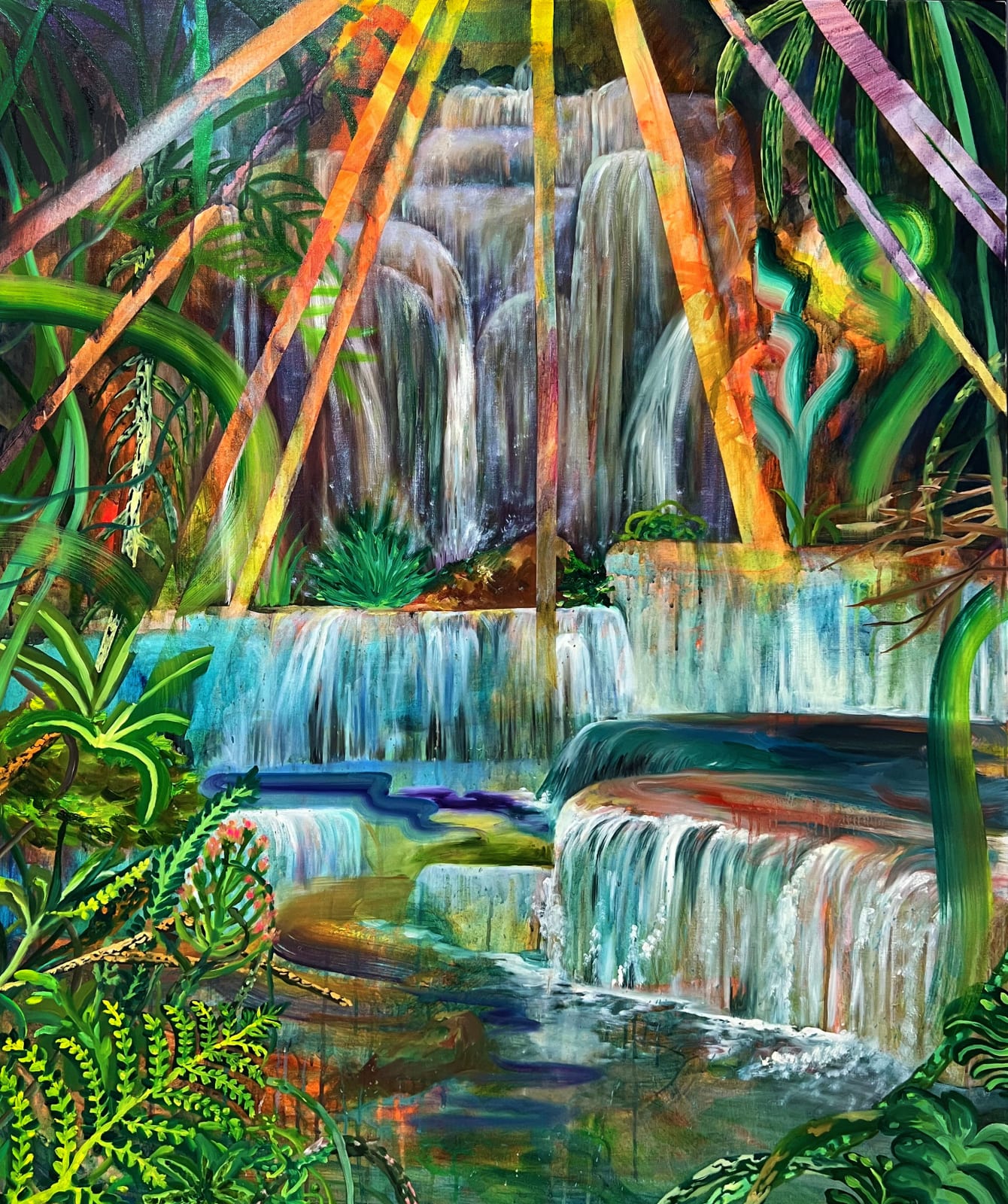 Seungkyung Oh, Sunblessed Waterfalls, 2019