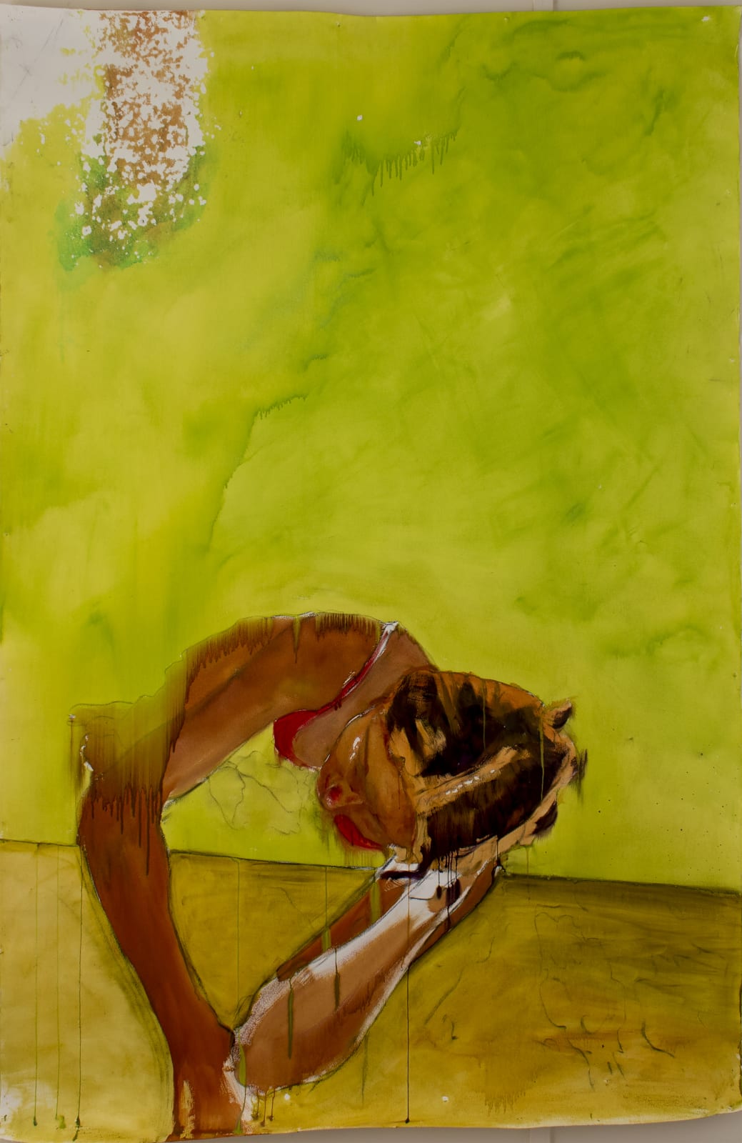 Kate Howe, Quarantined in Florida, dreaming of my new nose (Green Heidi), 2020