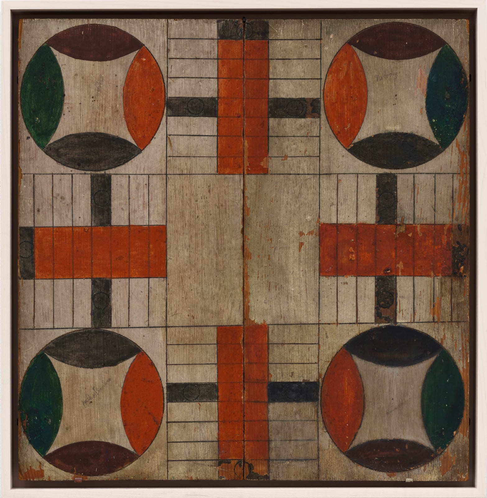 American Unidentified, Parcheesi Game Board, late 19th-early 20th century