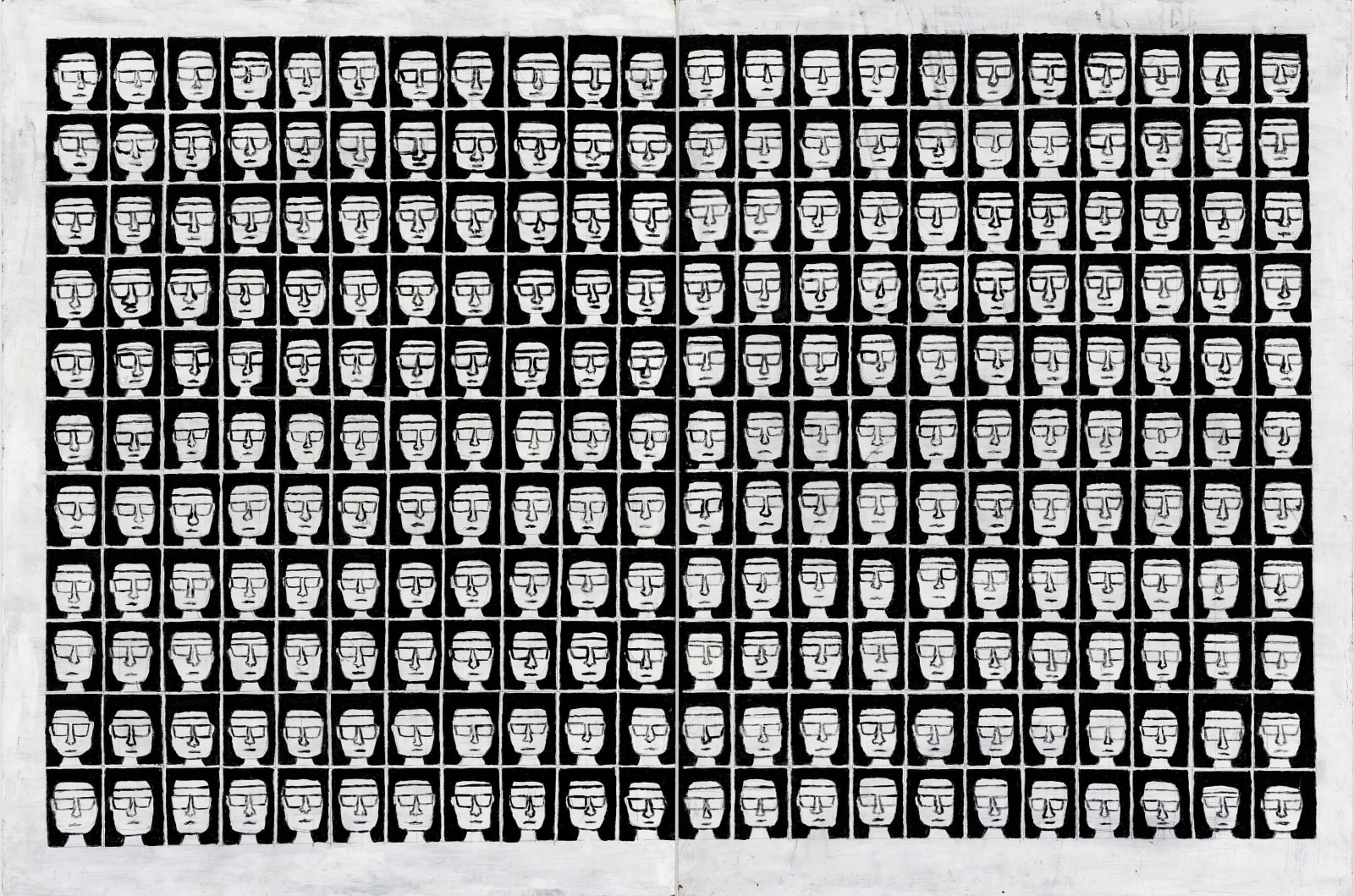 Ken Grimes, Untitled (Self-Portrait Repetition), 2019