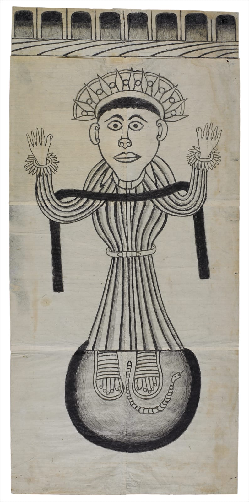 Martín Ramírez, Untitled (Madonna), c. 1960-63