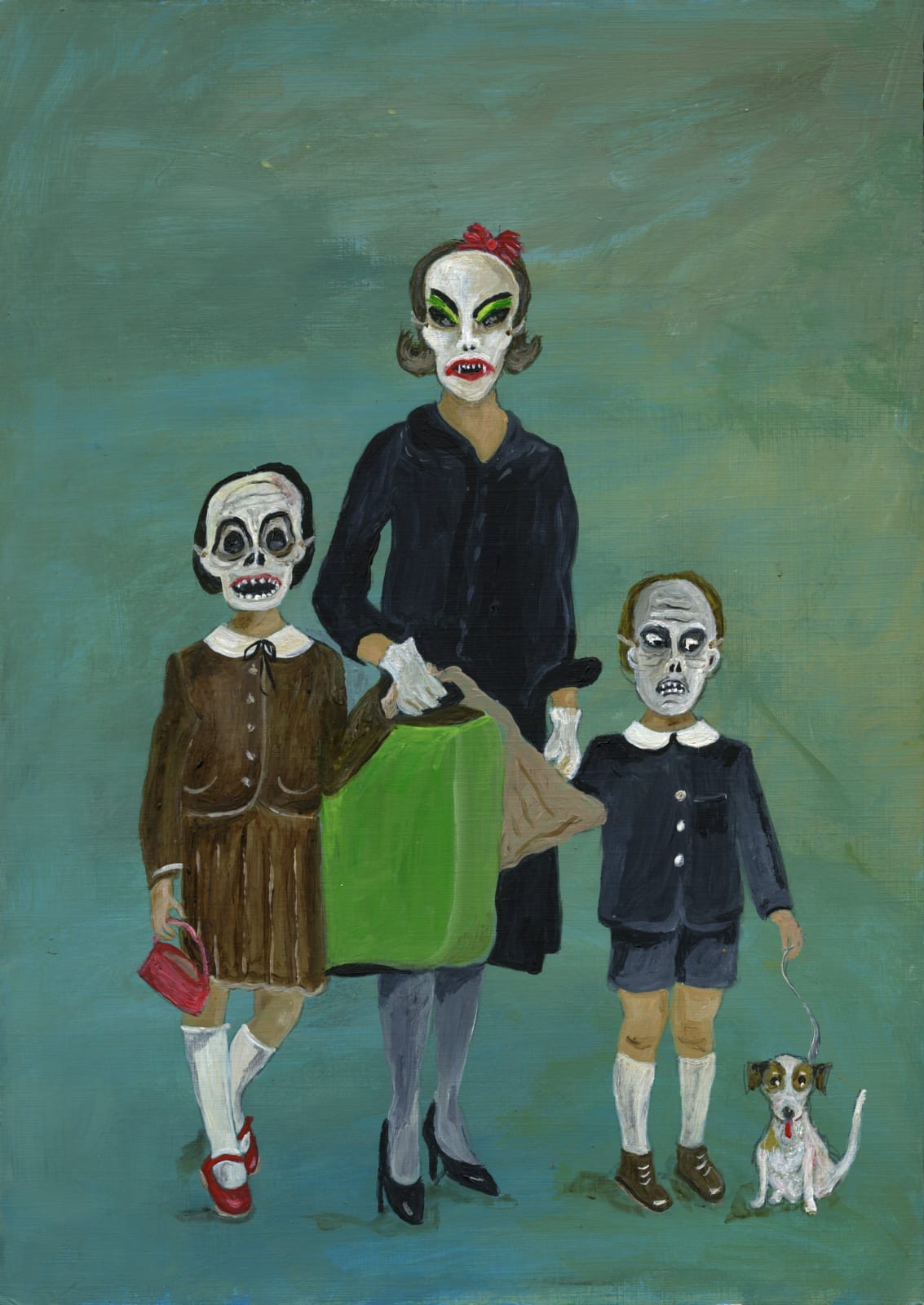 Sarah Theresa Lee, Shopping with Mother in Monster Masks, 2023