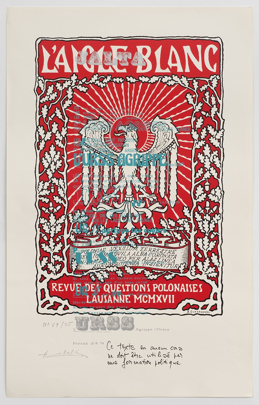 Henri CHOPIN, L'URSS agrippe l'ordre. L'aigle blanc, 1974