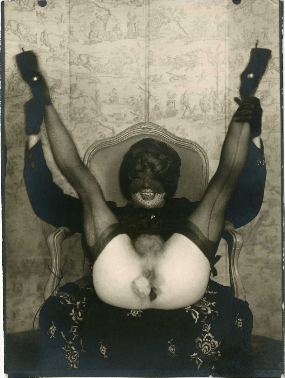 Pierre MOLINIER, La rose blanche, variante du photomontage «La rose noire» [The White Rose, variation for The Black Rose photomontage], 1960