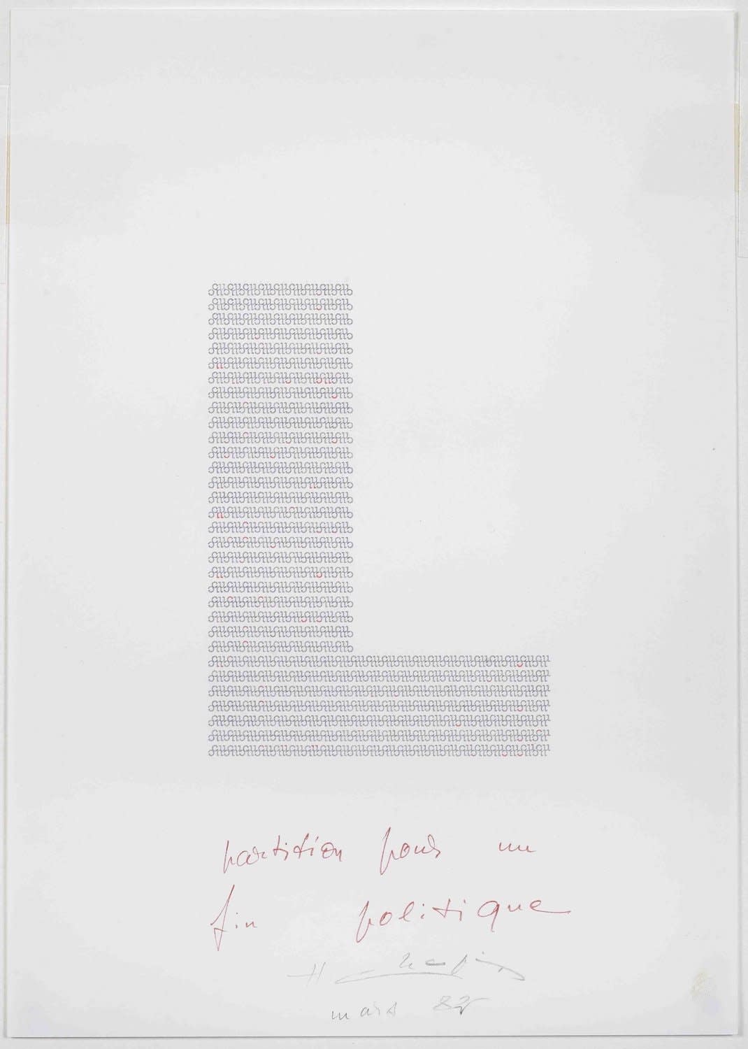 Henri CHOPIN, Pour Un Fin, 1982