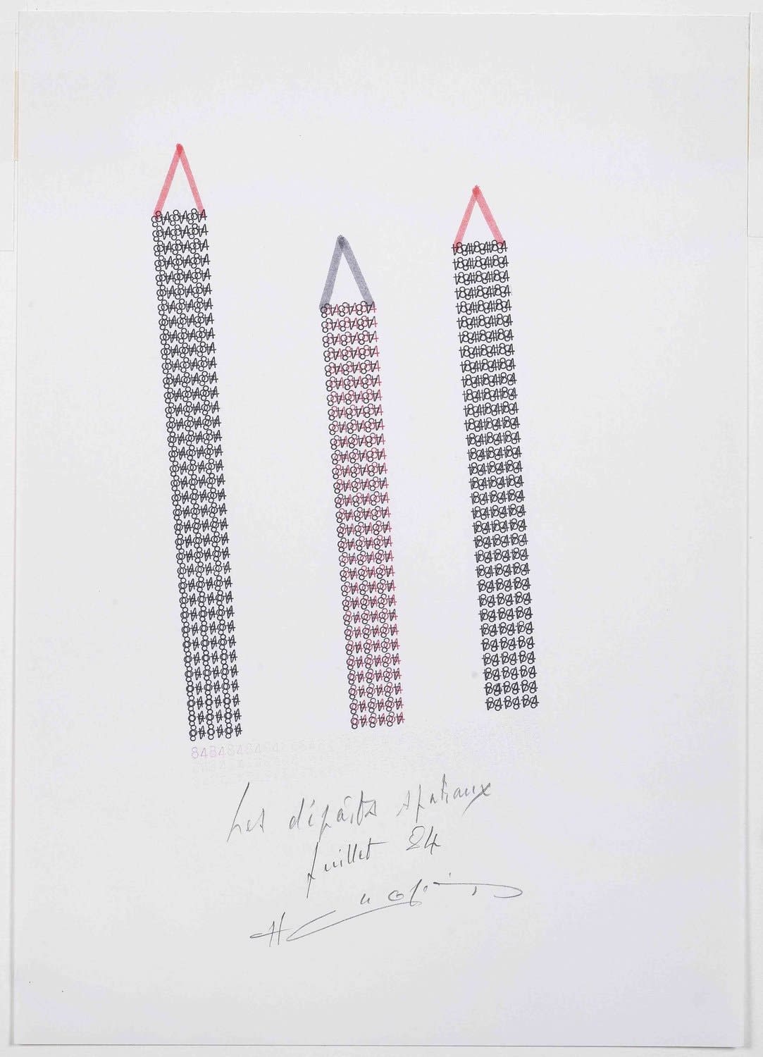 Henri CHOPIN, Les Défaits, 1987