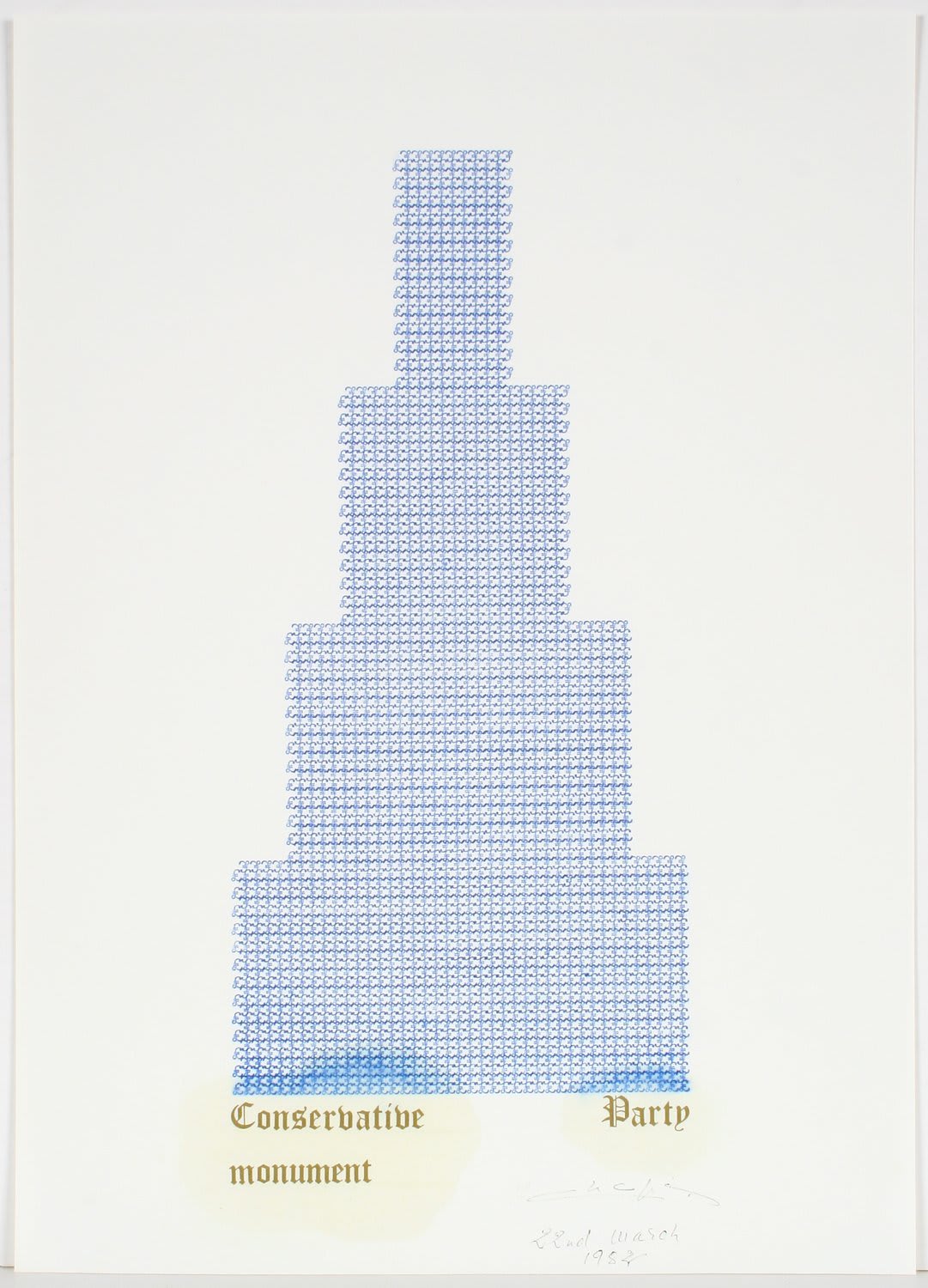 Henri CHOPIN, Conservative Party monument, 1982