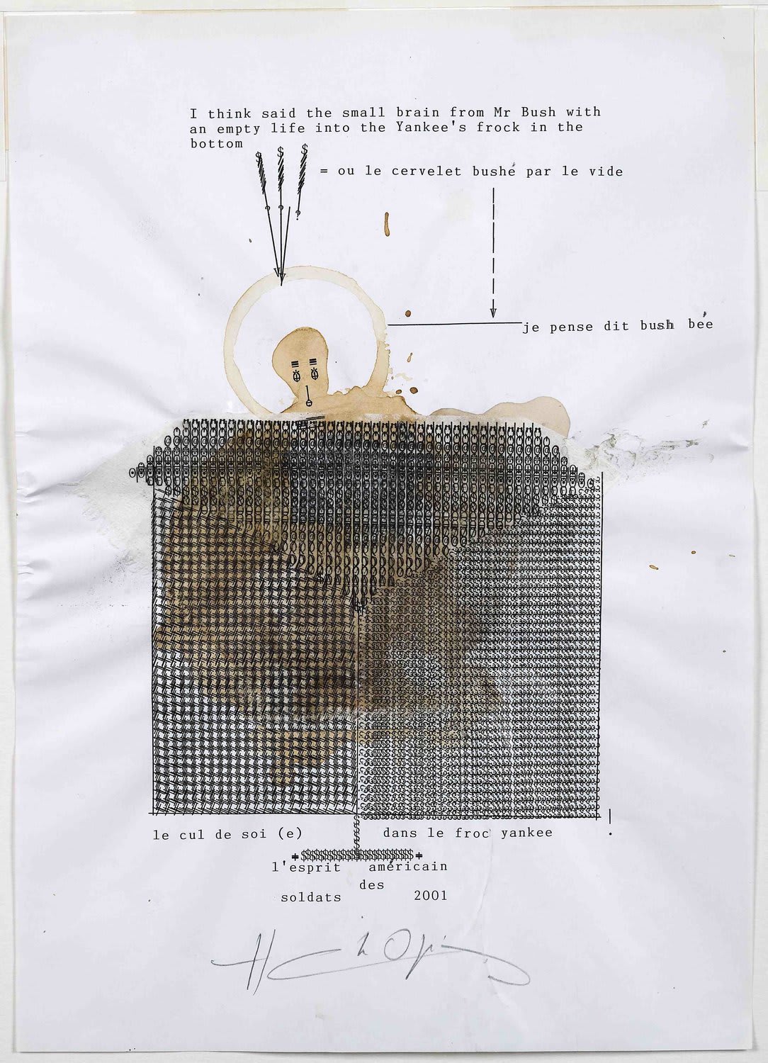 Henri CHOPIN, Bush, 2001