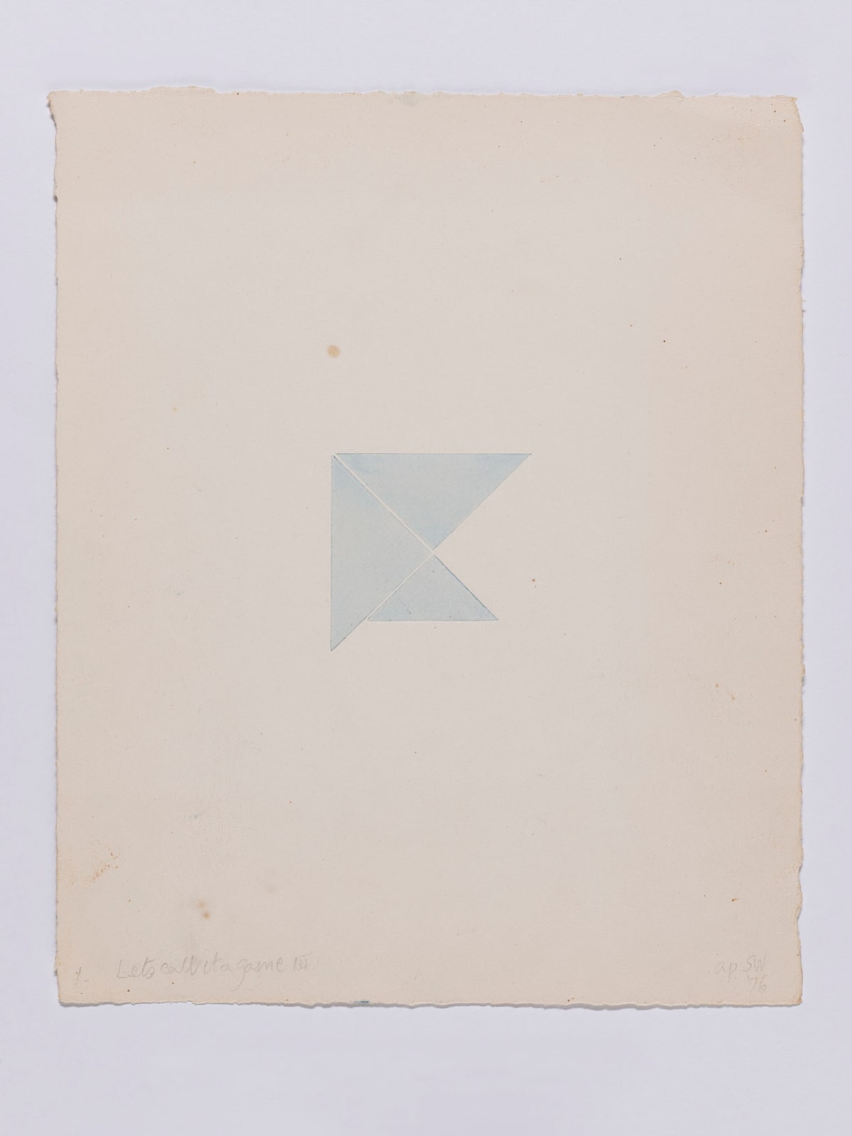 Shelagh WAKELY, Lets call it a game III, 1976