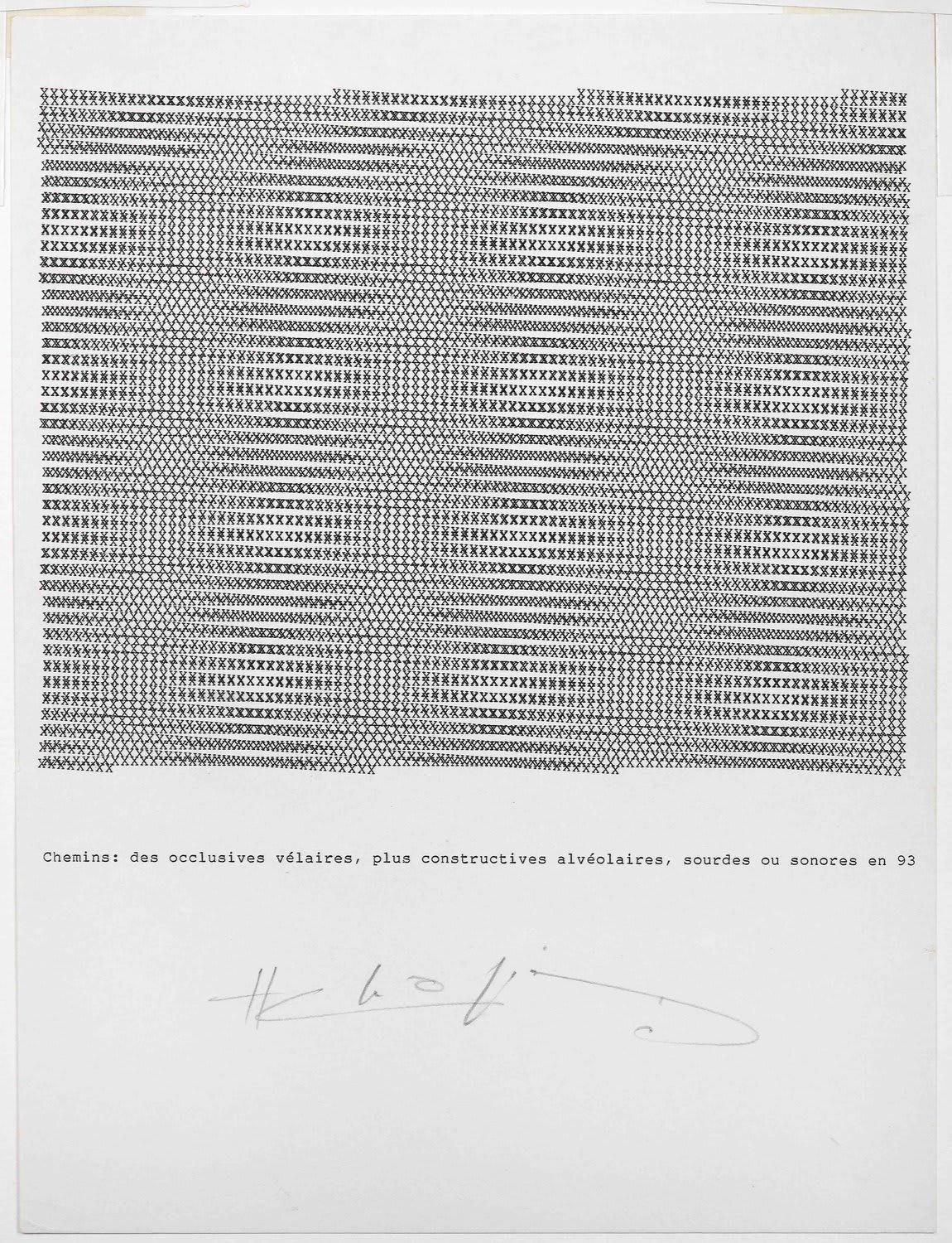 Henri CHOPIN, Chemins, 1993