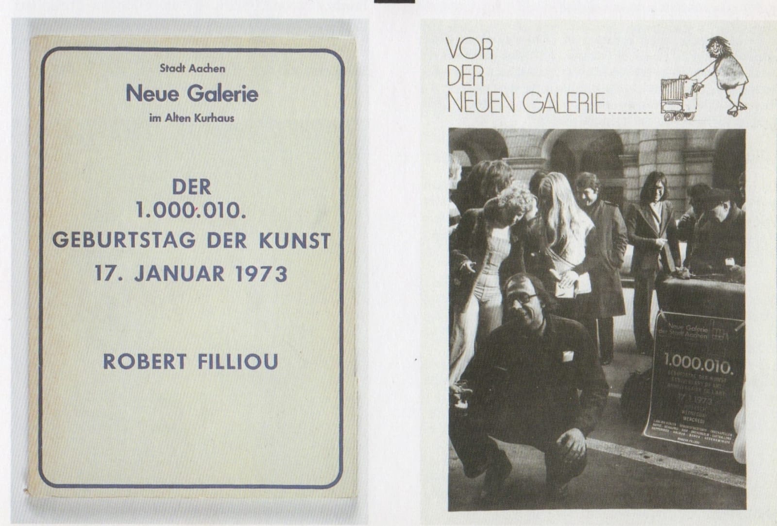 Robert FILLIOU, Der 1 000 010 Geburgstag der Kunst, 1973