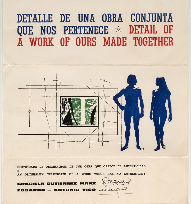 Edgardo Antonio VIGO, Detalle de una Obra Conjunta que Nos Pertenece [Detail of a Work of Ours Made Together], 1978