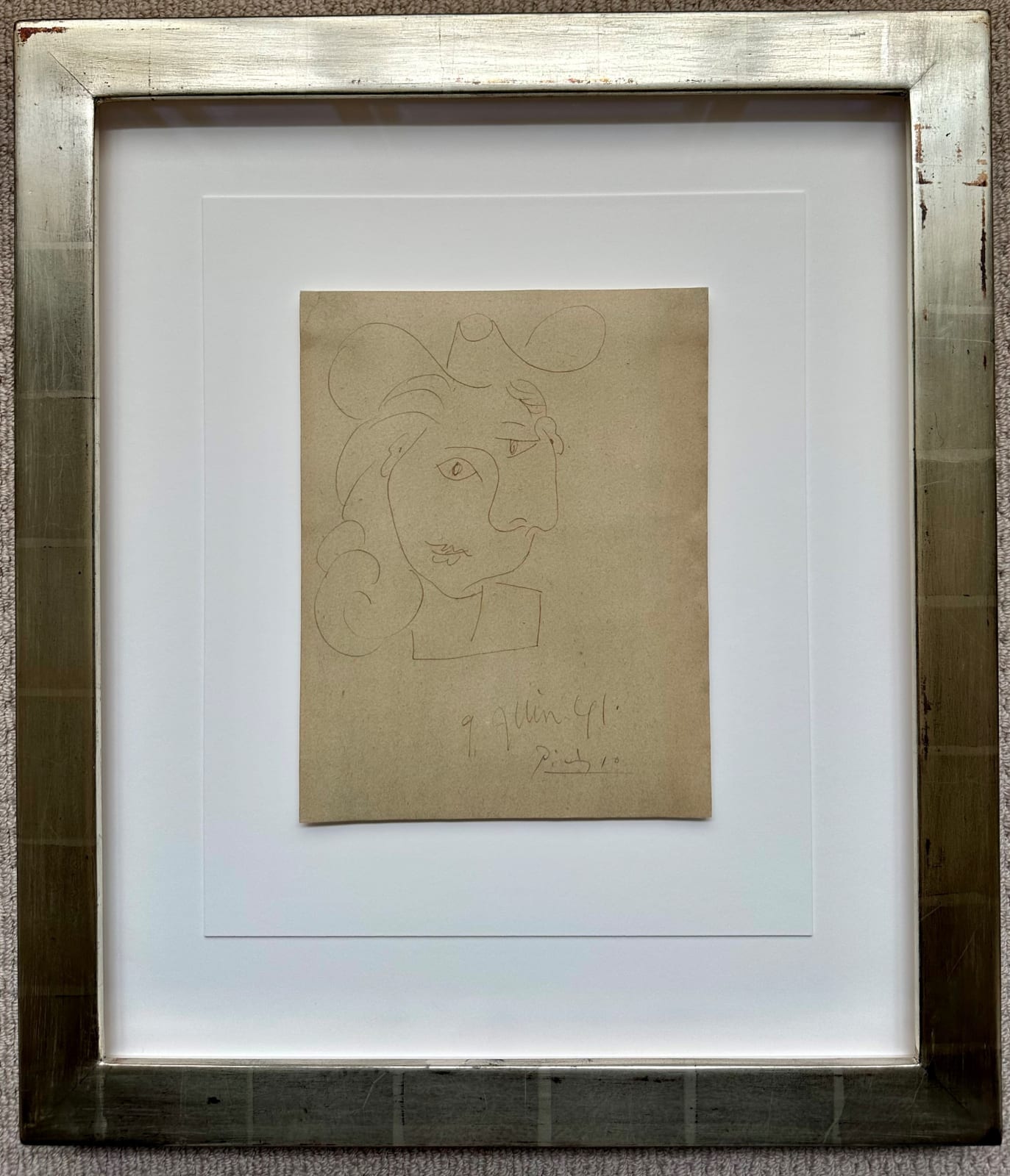 Pablo Picasso (1881-1973), Tete de femme au chapeau