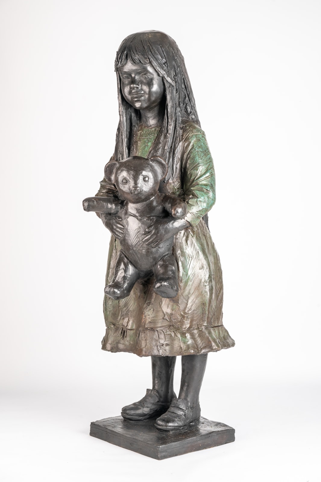 James Butler MBE RA RWA FRBS (1931-2022), Girl holding the Teddy