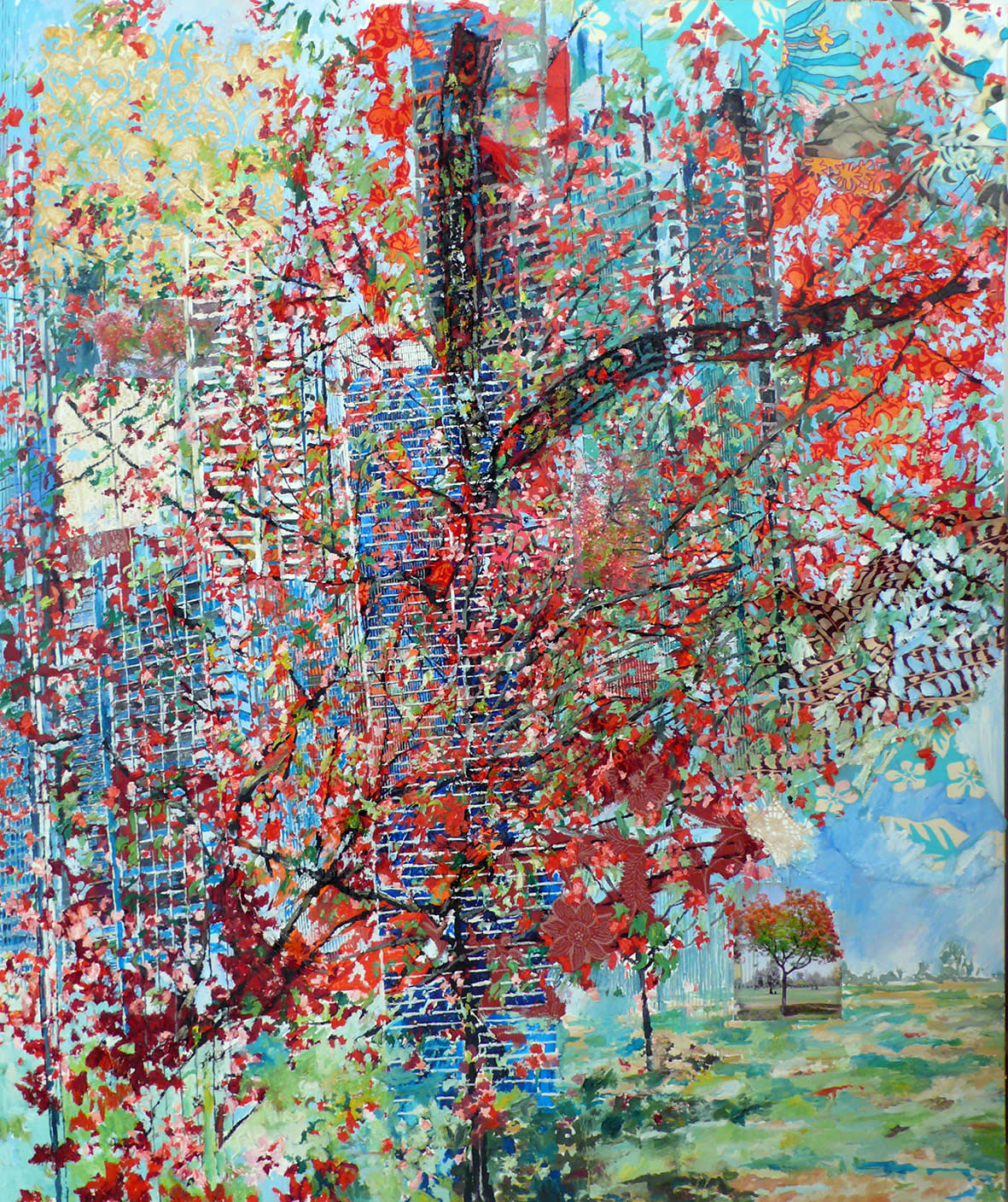 Karine Roche, Red Garden II, 2020
