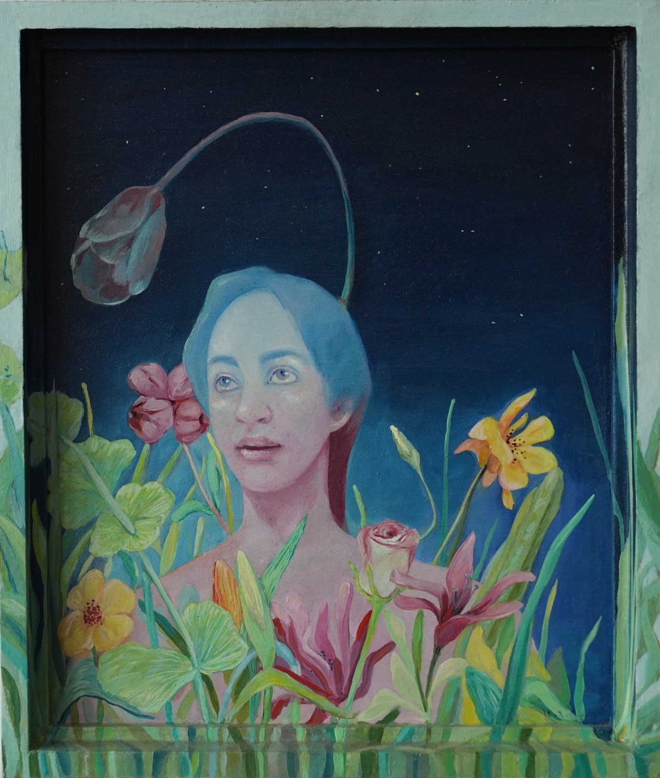 Zahra Shafie, The Girl in the Frame From "Rediscovered" Project, 2023