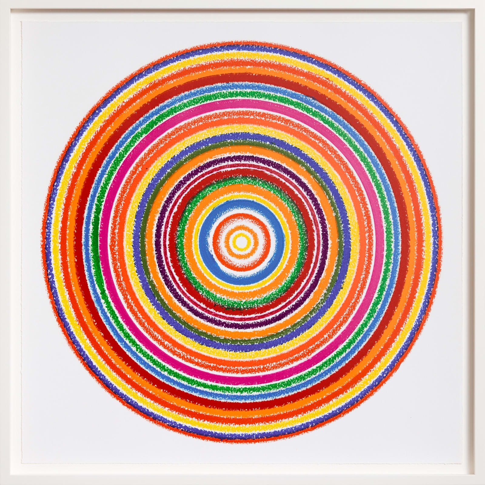 Rob and Nick Carter, Small Spectrum Circle, Oil Pastel, 2025