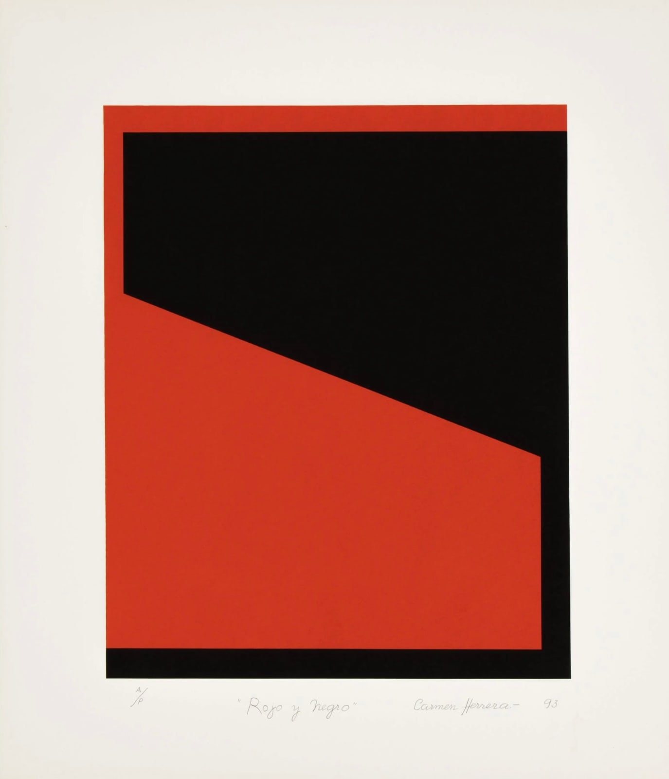 Carmen Herrera, Rojo y Negro, 1993