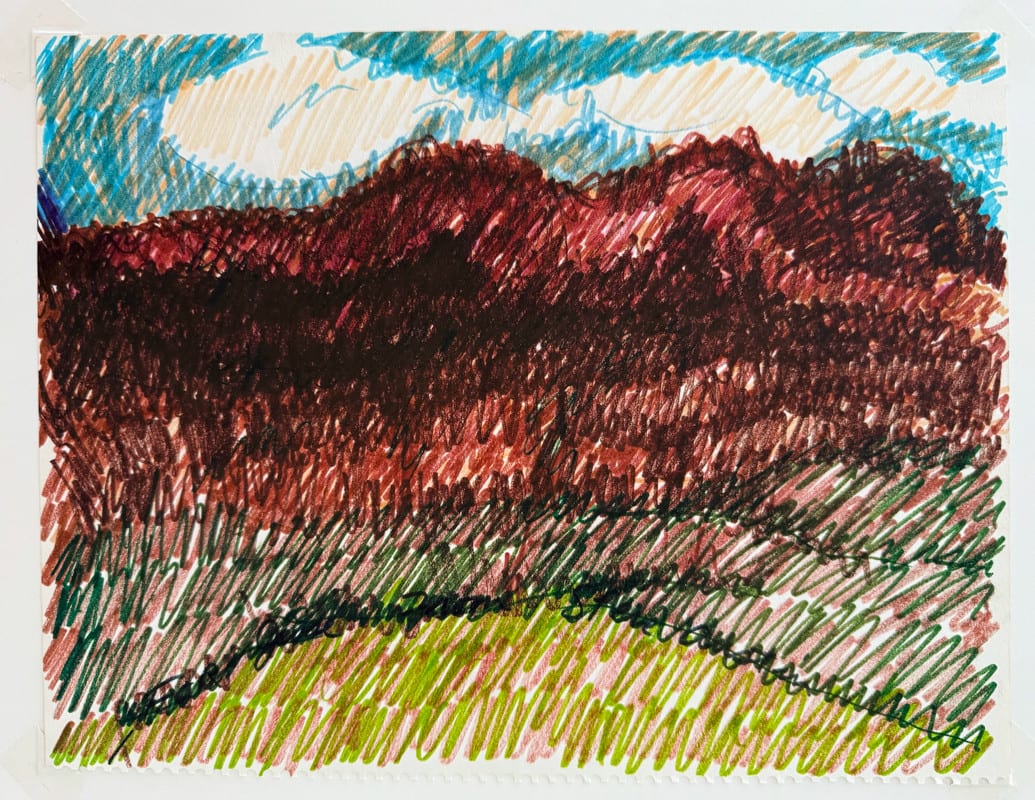 Tom Wesselmann, Quick Nude Torso & Landscape Drawing (double sided drawing), 1980