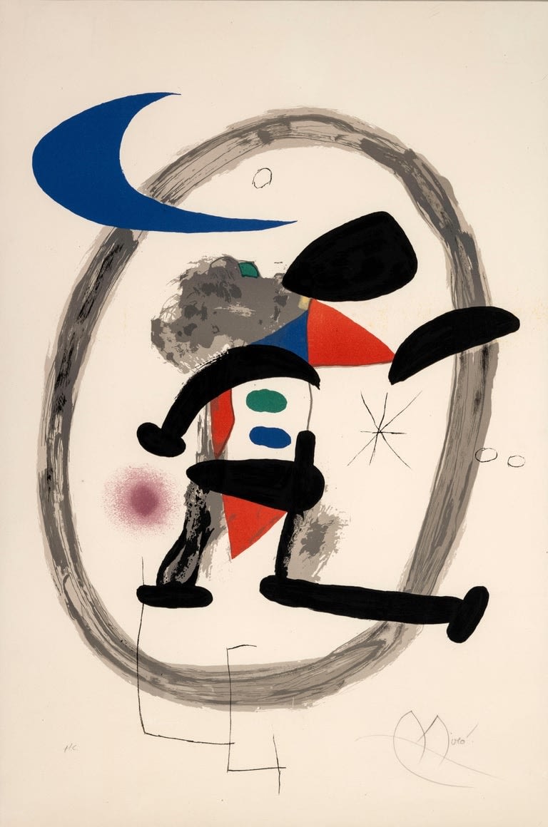 Joan Miro, Arlequin Circonscrit, 1973