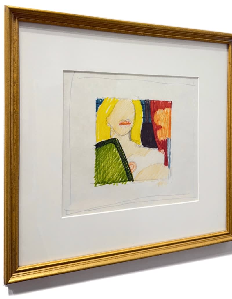 Tom Wesselmann, Quick Nude Torso & Landscape Drawing (double sided drawing), 1980