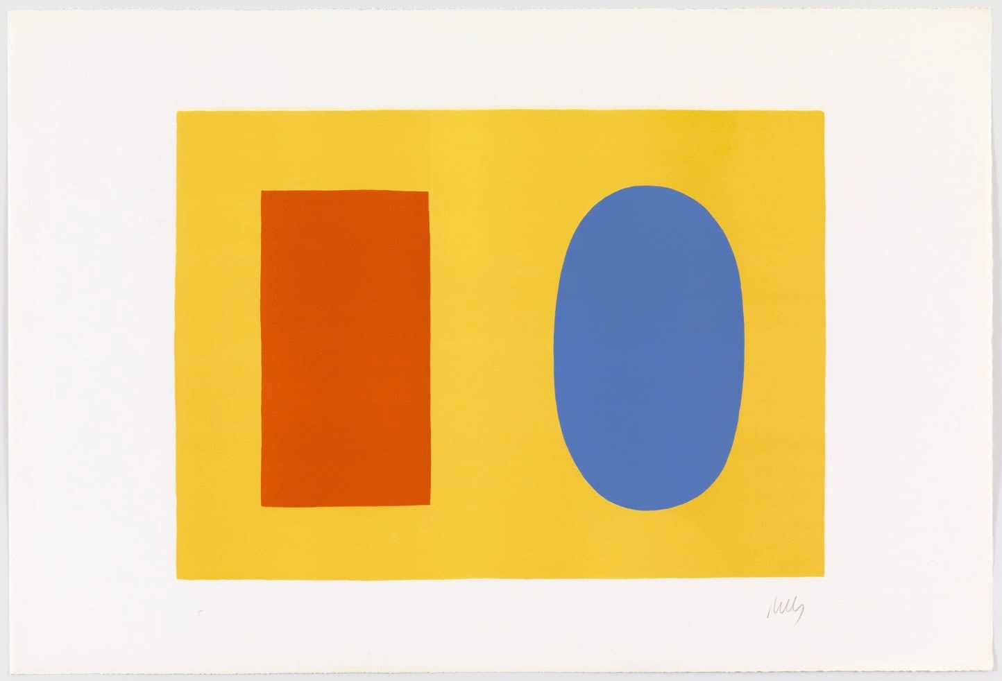 Ellsworth Kelly, Orange and Blue over Yellow, 1964-65