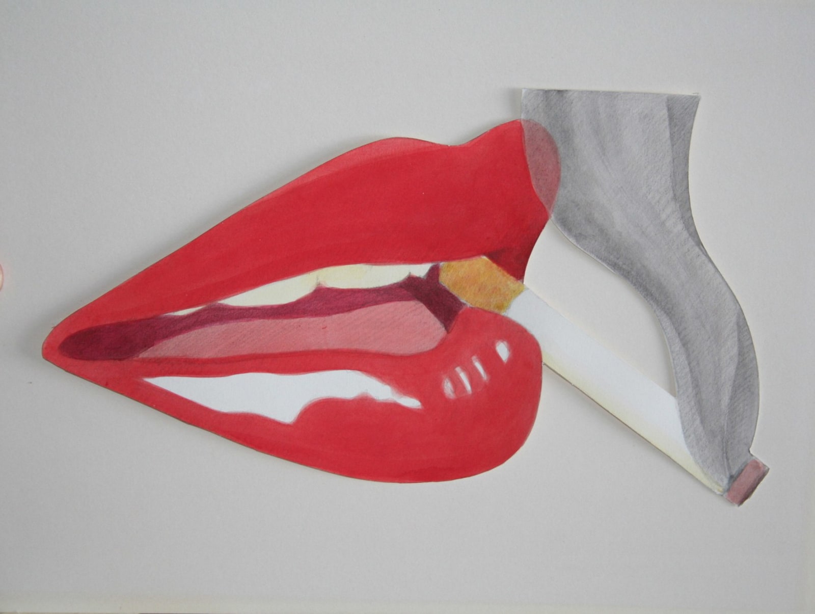 Tom Wesselmann, SMOKER STUDY (USING MOUTH #16), 1967 & 1972