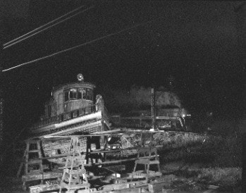 O. Winston Link, NW418, Colonna Shipyards, Norfolk, VA, 1955